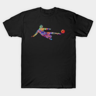 Soccer player watercolor art T-Shirt